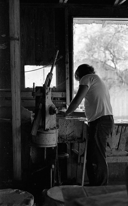 John Mark Stebly Working at the Jigger Wheel